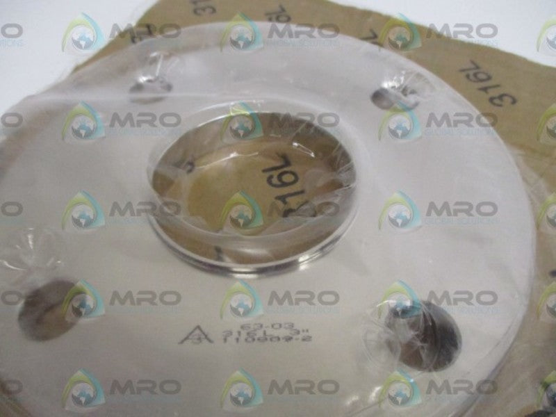 LOT OF 2 63-03 316L 3" *ORIGINAL PACKAGE*