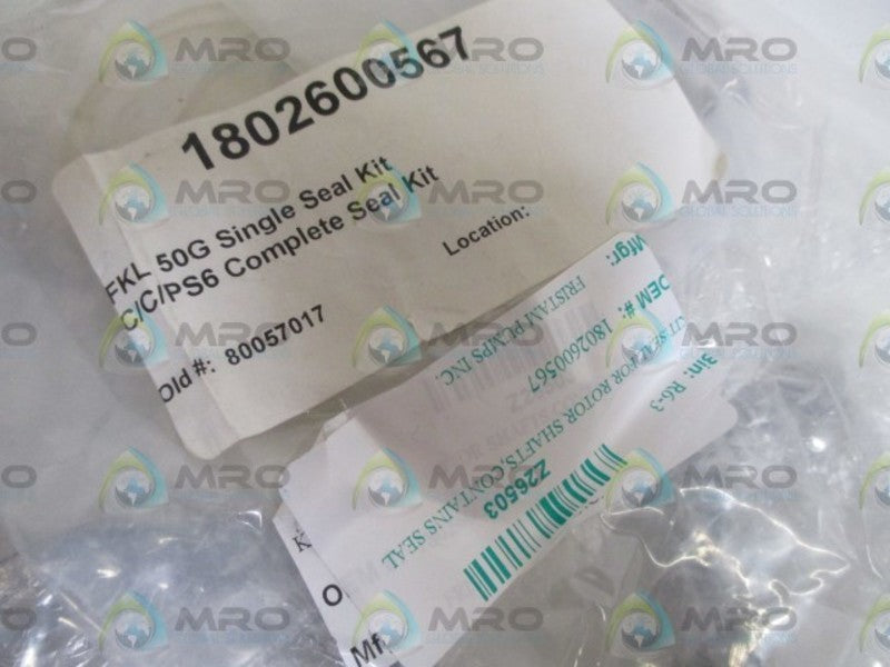 FRISTAM 1802600567 SINGLE SEAL KIT * NEW IN A BAG *