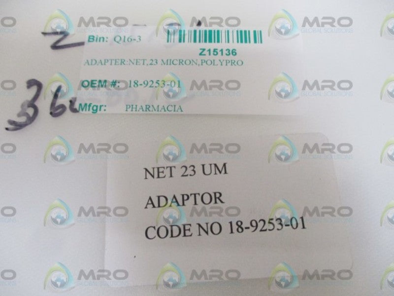 LOT OF 2 PHARMACIA 18-9253-01 NET ADAPATER * NEW IN A BAG *