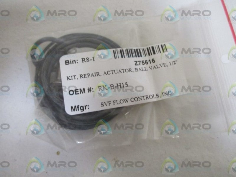 SVF FLOW CONTROLS INC. RK-B-H15 BALL VALVE 1/2" REPAIR KIT * NEW IN A BAG *