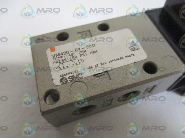 SMC VM430-01-30G MECHANICAL VALVE *USED*