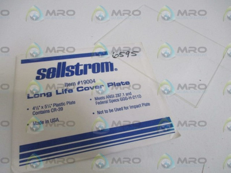 SELLSTROM CR-39 (19004) 4-1/2"X5-1/4" PLASTIC PLATE  ORIGINAL PACKAGE