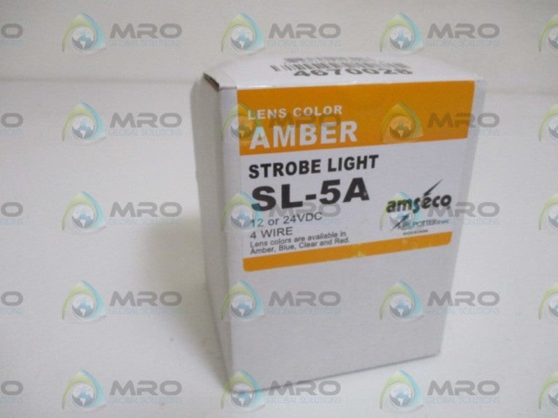 AMSECO SL-5AA AMBER STROBE LIGHT * FACTORY SEALED *