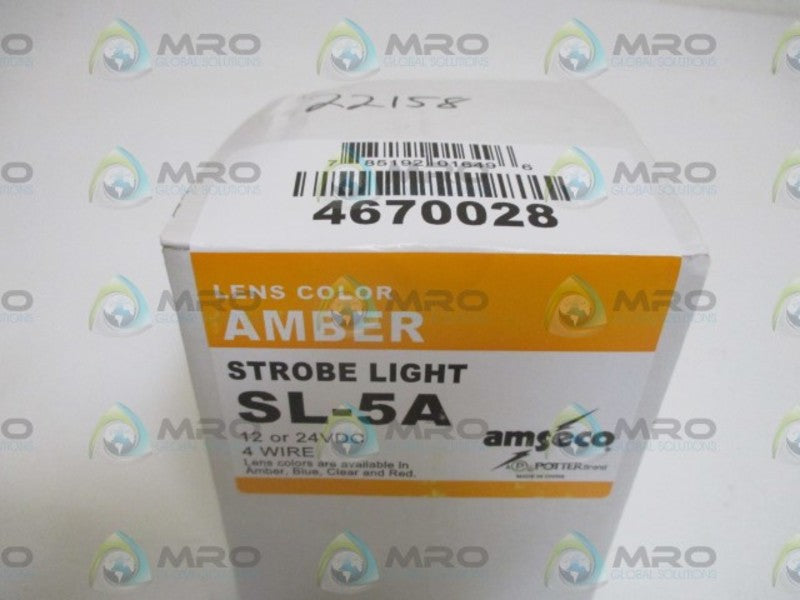 AMSECO SL-5AA AMBER STROBE LIGHT * FACTORY SEALED *