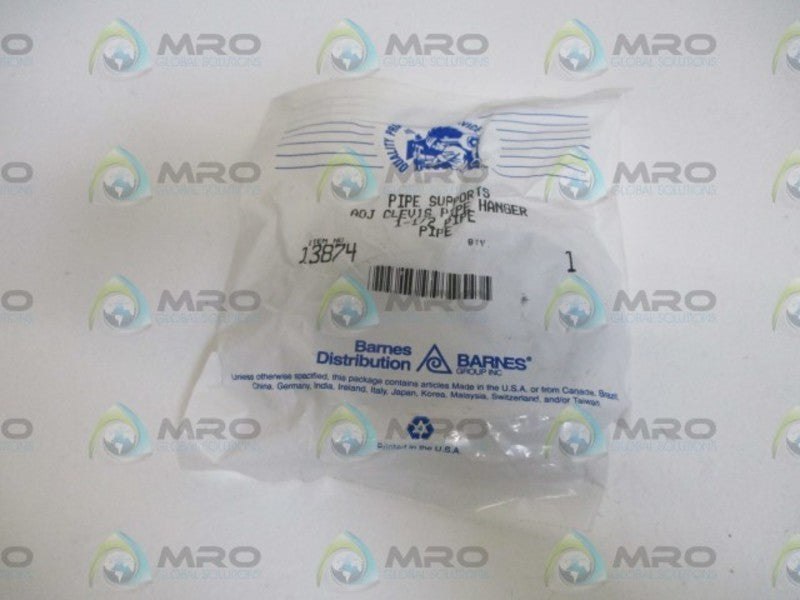 BARNES 13874 ADJ CLEVIS PIPE HANGER 1-1/2 PIPE  NSMP