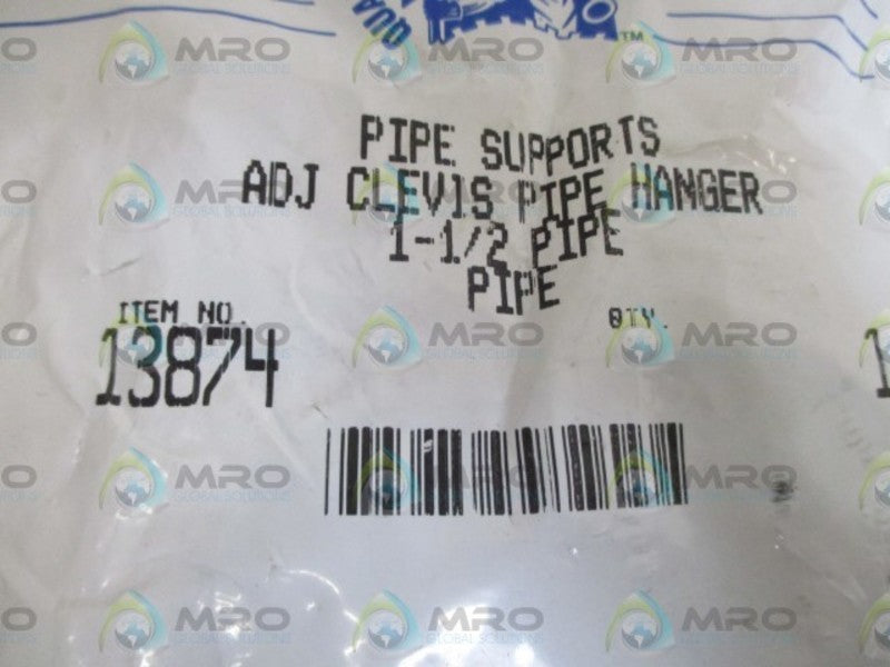 BARNES 13874 ADJ CLEVIS PIPE HANGER 1-1/2 PIPE  NSMP