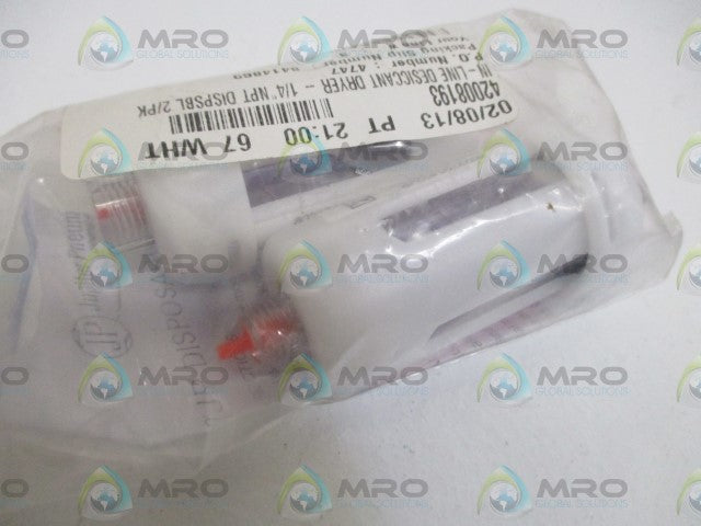 JUPITER PNEUMATICS 8022701422JP DISPOSABLE MINI IN-LINE DRYE * NEW FACTORY BAG *