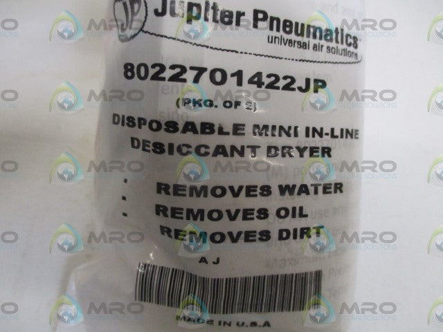 JUPITER PNEUMATICS 8022701422JP DISPOSABLE MINI IN-LINE DRYE * NEW FACTORY BAG *