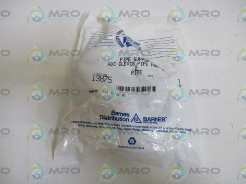 BARNES 13875 ADJ CLEVIS PIPE HANGER 2 PIPE  NSMP