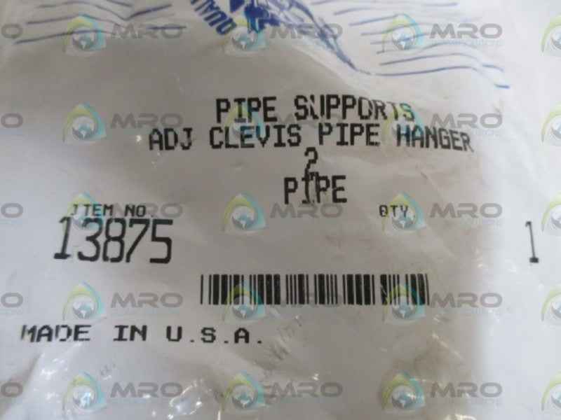 BARNES 13875 ADJ CLEVIS PIPE HANGER 2 PIPE  NSMP