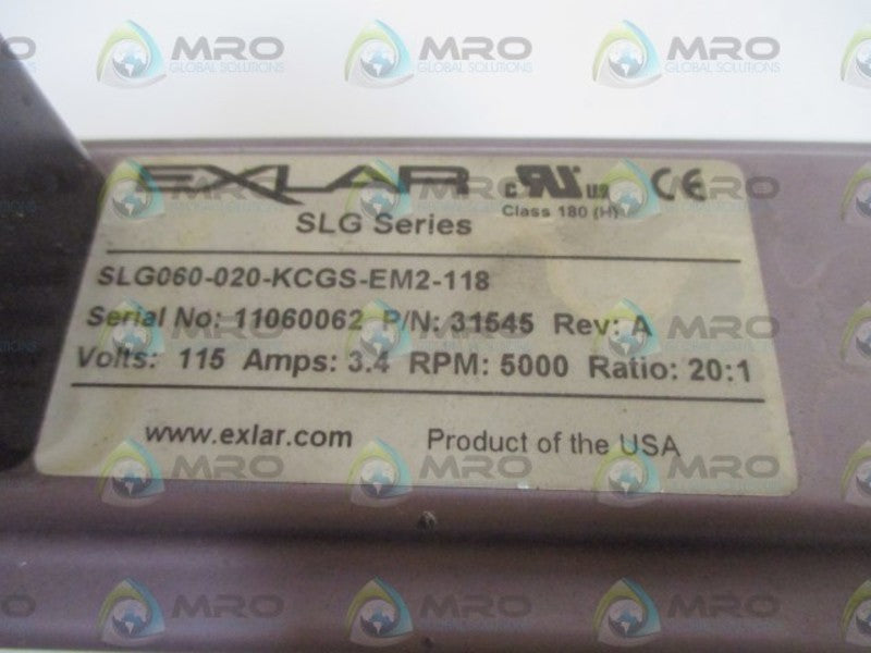EXLAR SLG060-020-KCGS-EM2-118 NSNP