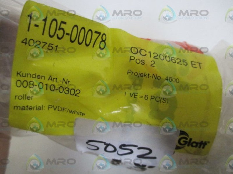 INDUSTRIAL MRO 1-105-00078 (LOT OF 4) ROLLER * NEW IN BAG *
