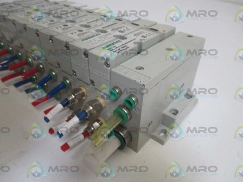 LOT OF 10 NUMATICS 122BA4Z2ML00061 SOLENOID VALVE W/MANIFOLD*USED*