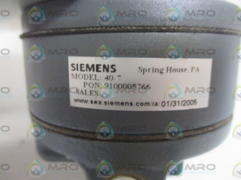 SIEMENS 40-7 PRESSURE REGULATOR  UNMP