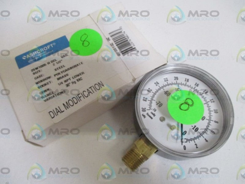 ASHCROFT 25W1005H02L-VAC NSMP