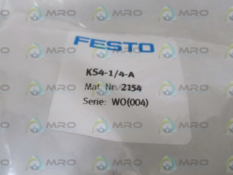 FESTO KS4-1/4-A * NEW IN FACTORY BAG *