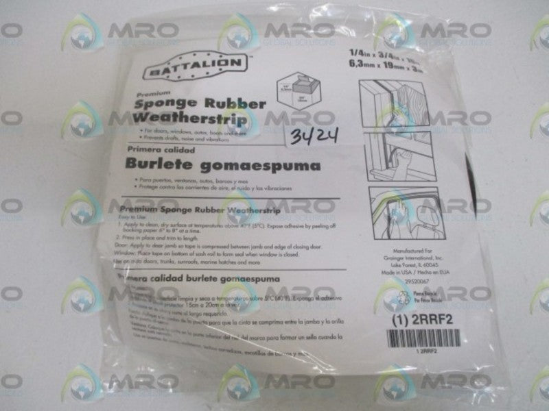 LOT OF 5 BATTALION 2RRF2 SPONGE RUBBER WEATHERSTIP NSNP IN A BAG