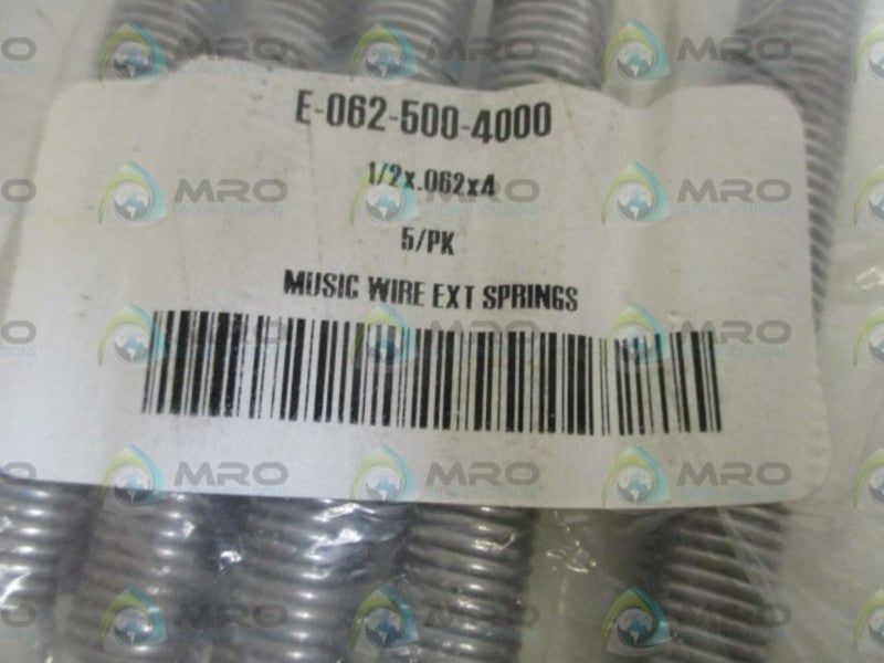 LOT OF 5 E-062-500-4000 WIRE EXT. SPRING NSNP IN A BAG