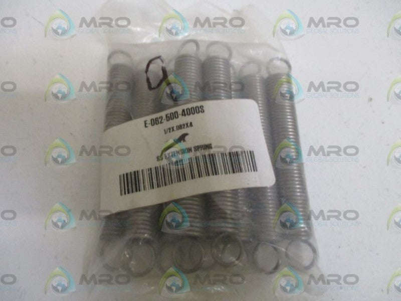 LOT OF 9 E-062-500-400S SS EXT. SPRING NSNP IN A BAG