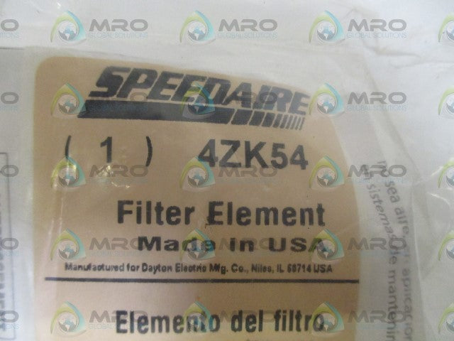 LOT OF 5 SPEEDAIRE 4ZK54 FILTER ELEMENT *NEW IN A BAG*