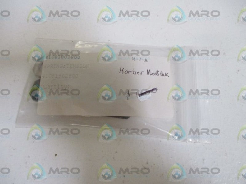 LOT OF 2 41081802800 TENSION SPRING NSNP