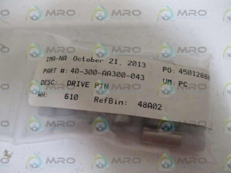 LOT OF 12 IMA-INA 40-300-AA300-043 DRIVE PIN NSNP IN A BAG