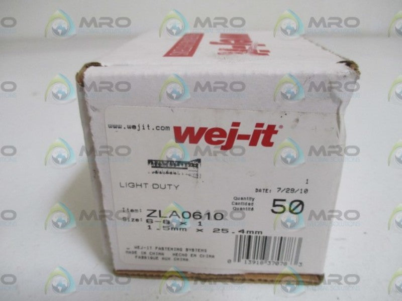 LOT OF 50 WEJ-IT ZLA0610 EXPANSION ANCHOR NSMP