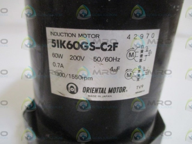 ORIENTAL MOTOR 5IK60GS-C2F INDUCTION MOTOR  UNMP