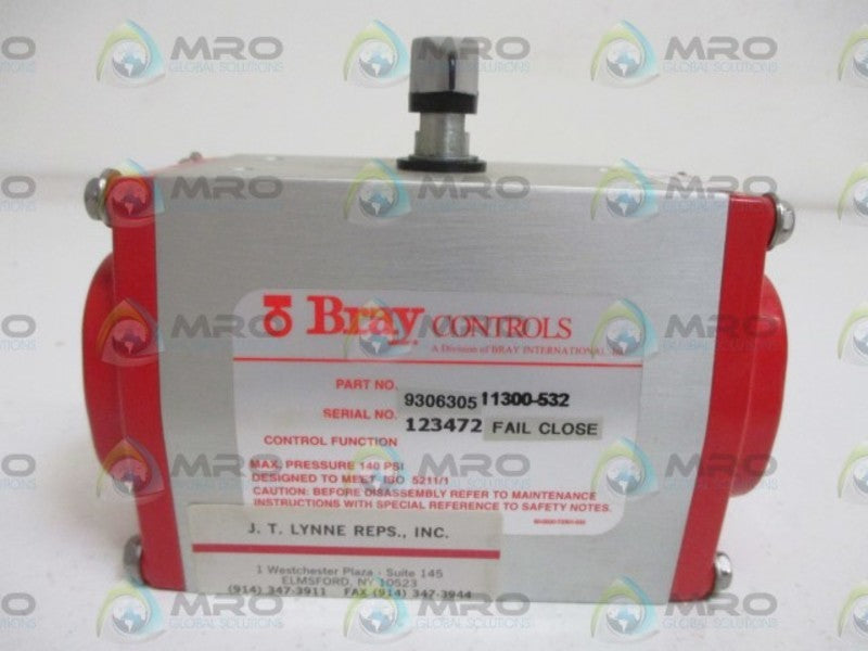 BRAY CONTROLS 9306305 11300-532 PNEUMATIC ACTUATOR  NSMP