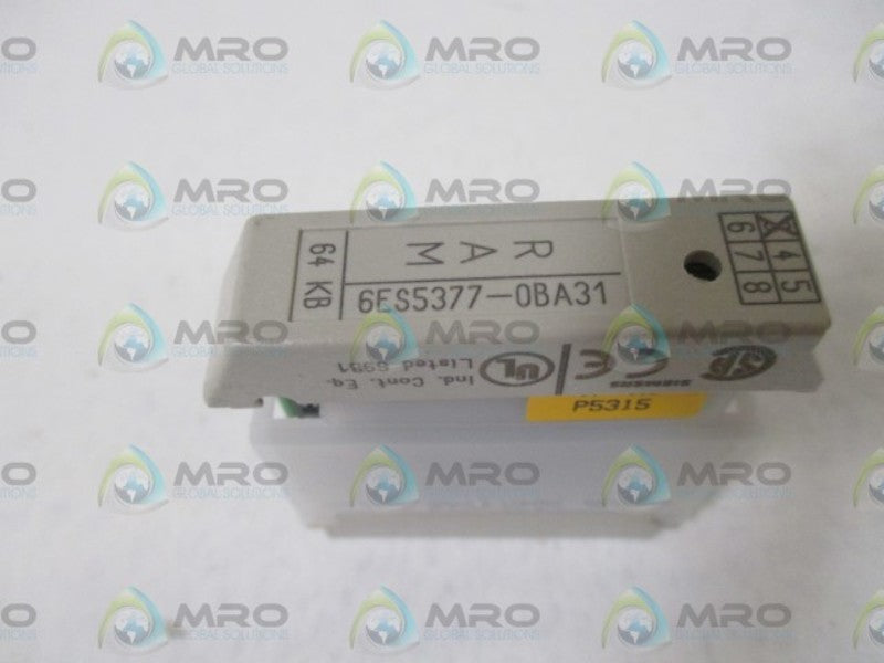 SIEMENS 6ES5377-0BA31 MEMORY SUBMODULE, RAM 64KBYTES  NSMP