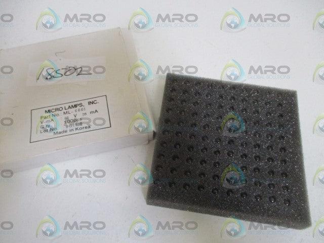 LOT OF 100 MICRO LAMPS ML-6601 MINI BULBS *NEW IN BOX*