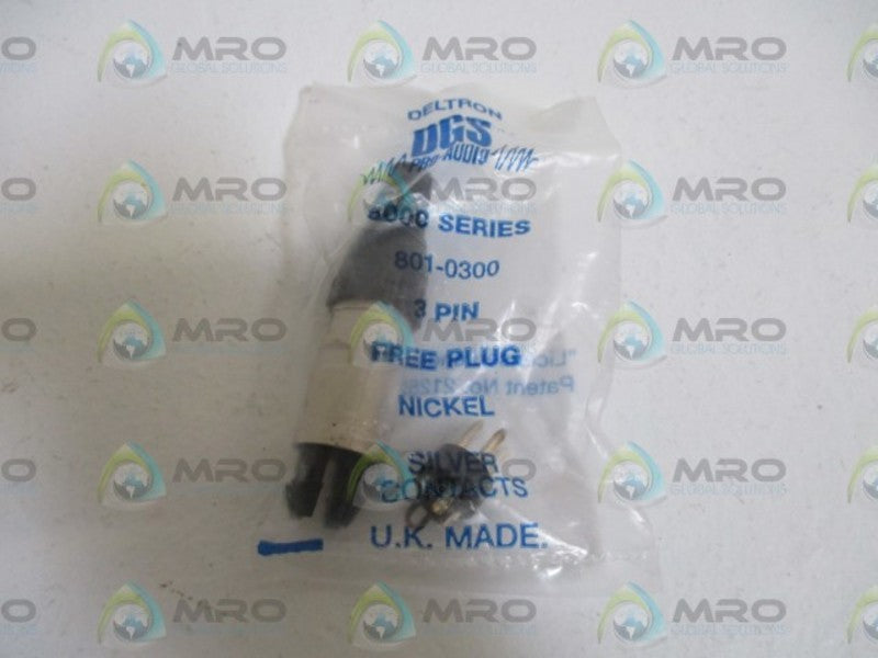 LOT OF 5 DELTRON 801-0300 CONNECTOR PLUG NSNP IN A FACTORY BAG