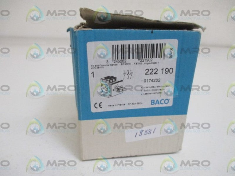 BACO 222 190 SWITCH DISCONNECTOR  NSMP
