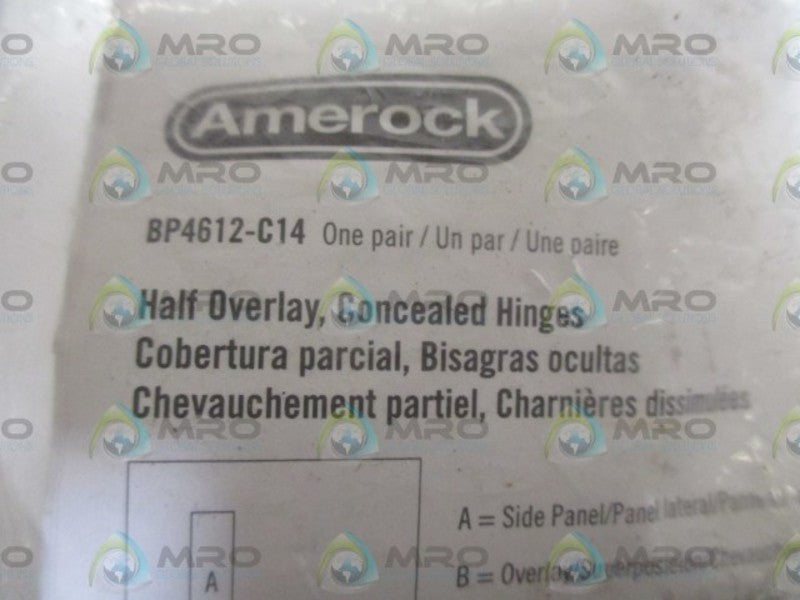 AMEROCK BP4612-C14 HALD OVERLAY, CONCEALED HINGES * NEW IN A BAG *