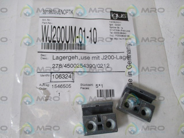 LOT OF 2 IGUS WJ200UM-01-10 *NEW IN A BAG*