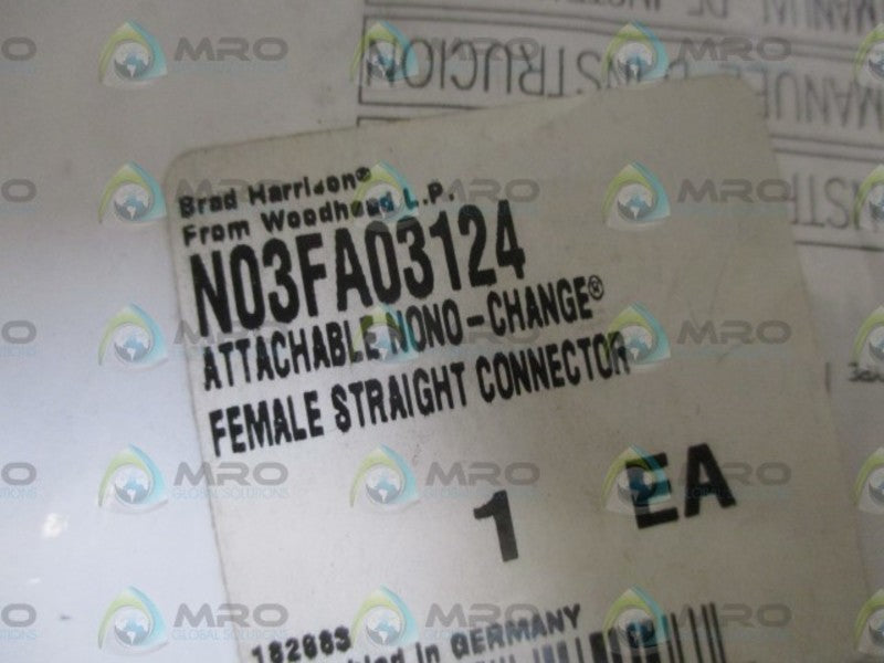 BRAD HARRISON N03FA03124 FEMALE STRAIGHT CONNECTOR  NSMP