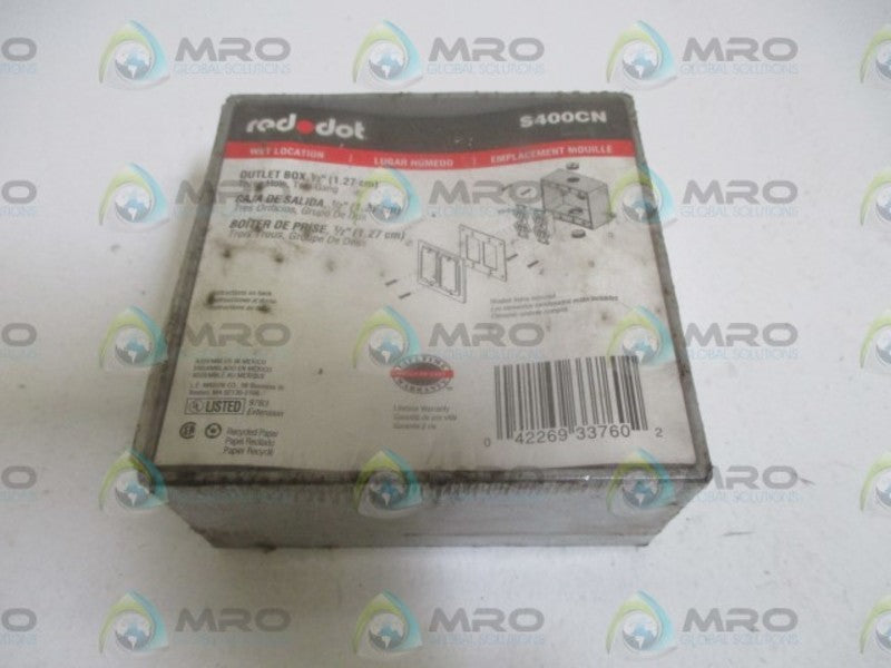 RED DOT S400CN OUTLET BOX 1/2"  ORIGINAL PACKAGE