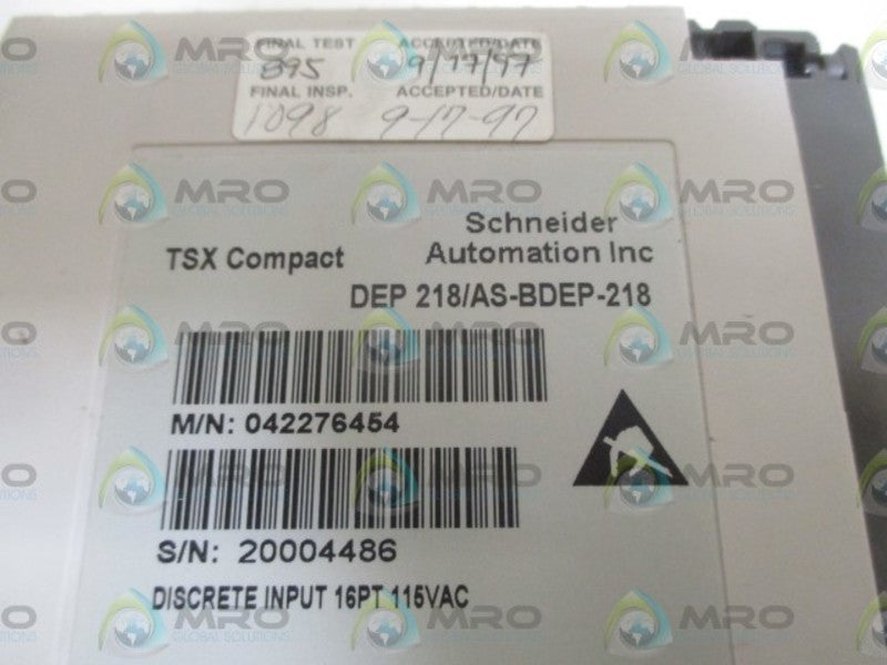 SCHNEIDER AEG DEP218/AS-BDEP-218 DISCRETE INPUT MODULE  NSNP