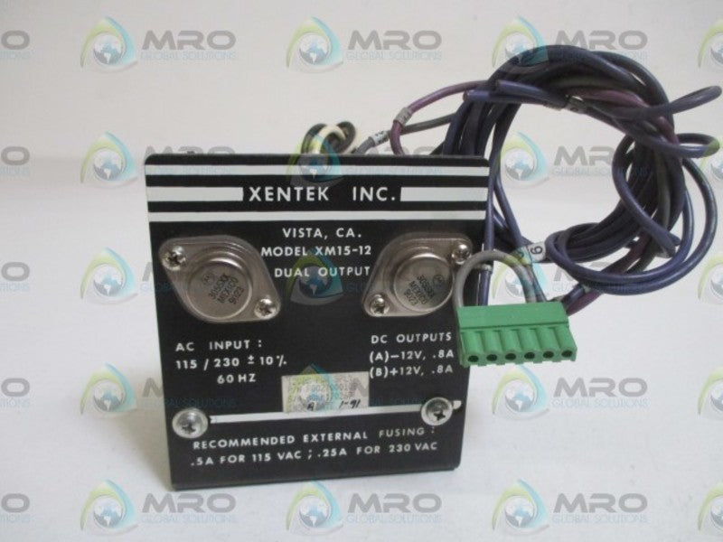 XENTEK INC. MODEL XM15-12 POWER SUPPLY  UNMP
