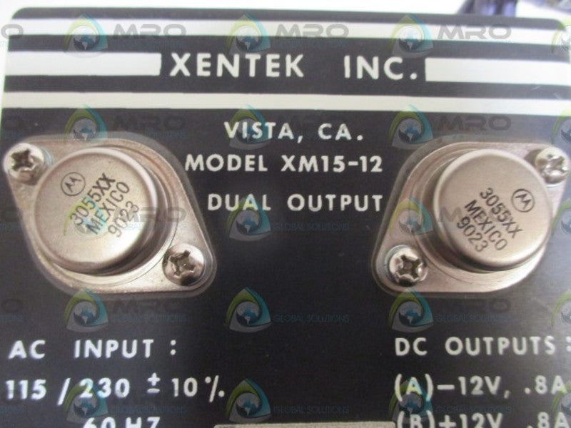XENTEK INC. MODEL XM15-12 POWER SUPPLY  UNMP