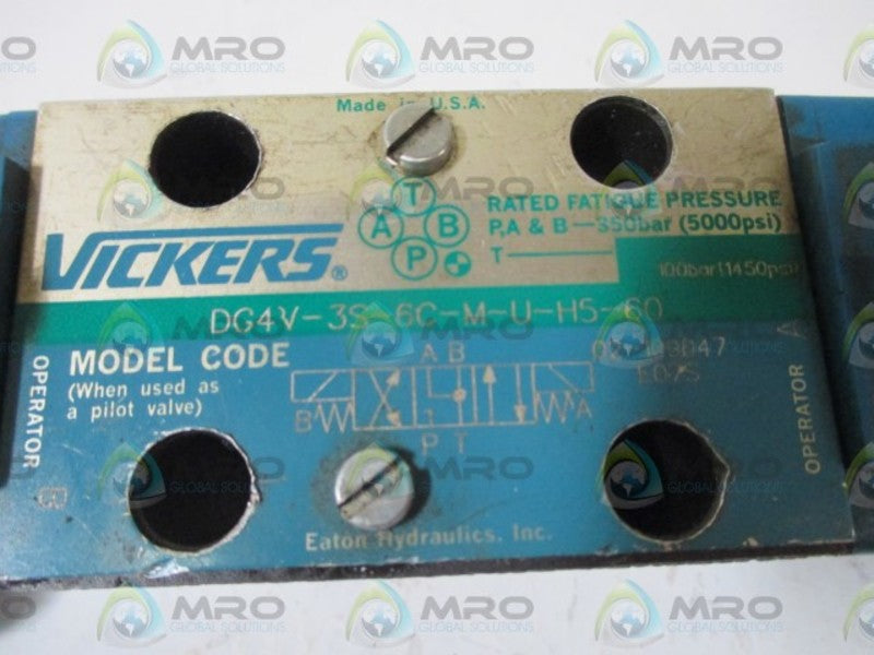 VICKERS DG4V-6S-6C-M-U-H5-60 SOLENOID VALVE  UNMP