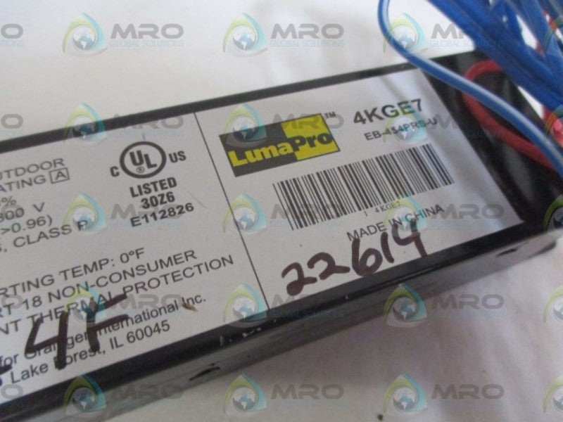 LUMAPRO 4KGE7 ELECTRONIC BALLASTIC  NSNP