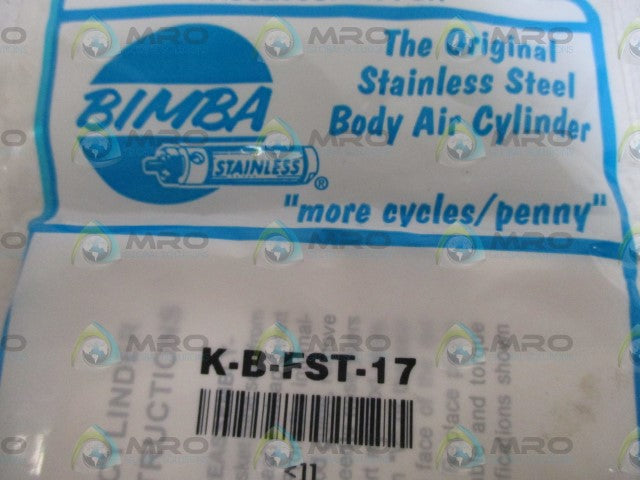 BIMBA K-B-FST-17 REBUILD KIT * NEW IN A FACTORY BAG *