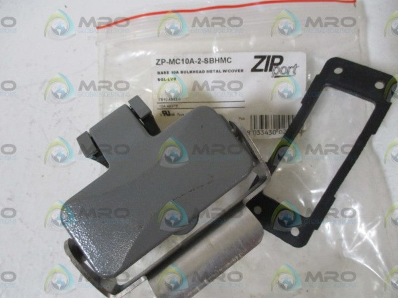ZIPPORT ZP-MC10A-2-SBHMC BASE 10A BULKHEAD METAL W/COVER  NSNP IN A BAG