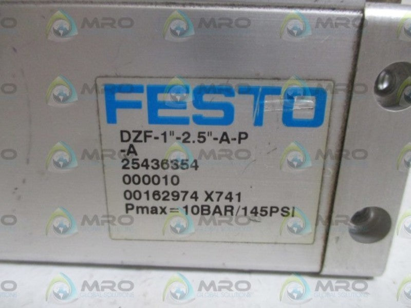 FESTO DZF-1"-2.5"-A-P-A FLAT CYLINDER  UNMP