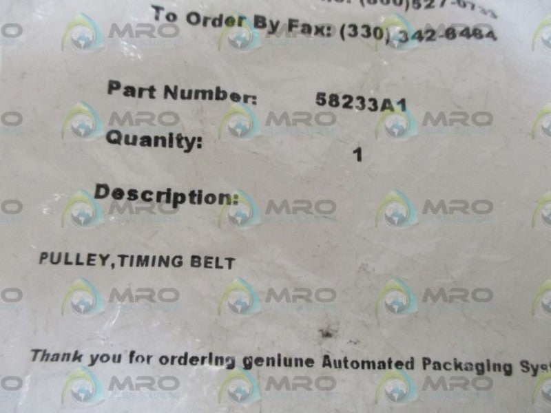 AUTOMATED 58233A1 TIMING BELT PULLEY * NEW IN A FACTORY BAG *