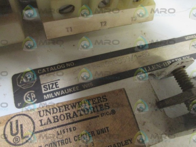 ALLEN BRADLEY 2113B-R940959/1-8G SER.B MOTOR CONTROL  UNMP
