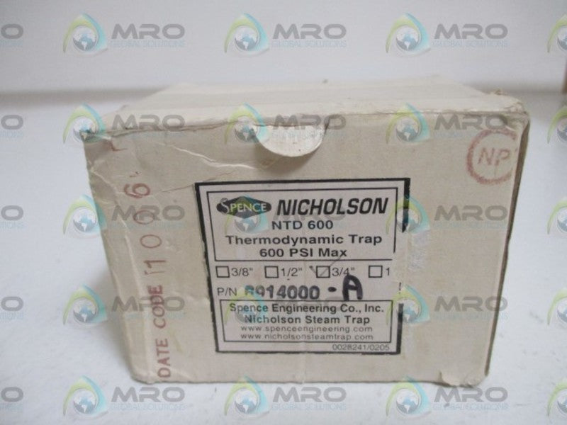 SPENCE 6914000-A 3/4" THERMODYNAMIC TRAP  NSMP