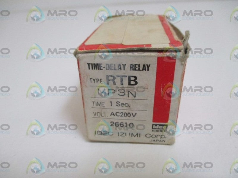 IDEC RTB-MP3N TIME-DELAY REALY AC200C 1SEC. NSMP