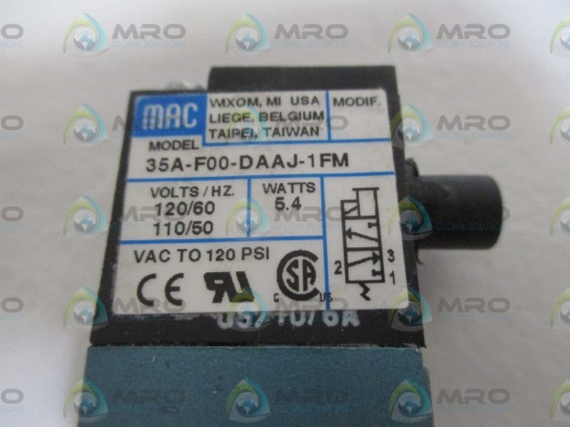 MAC 35A-F00-DAAJ-1FM SOLENOID VALVE  UNMP